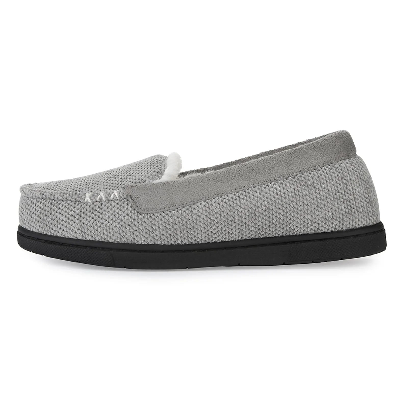 Chenille Faux Fur Lined Moc Slipper - Women's