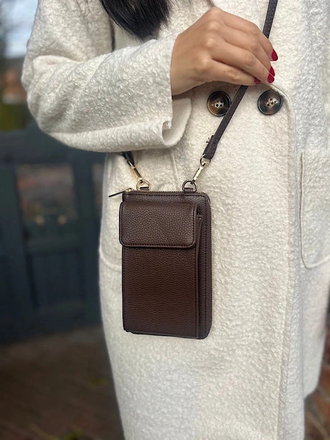 Chocolate Crossbody Phone Purse