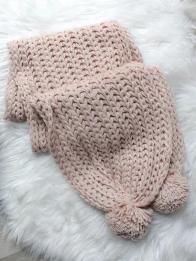 Chunky Pom Scarf