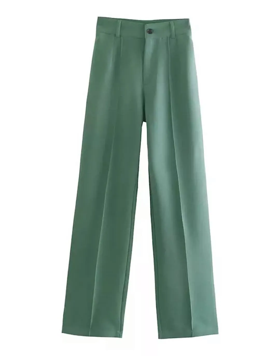 Classic Straight Leg High Waisted Trousers