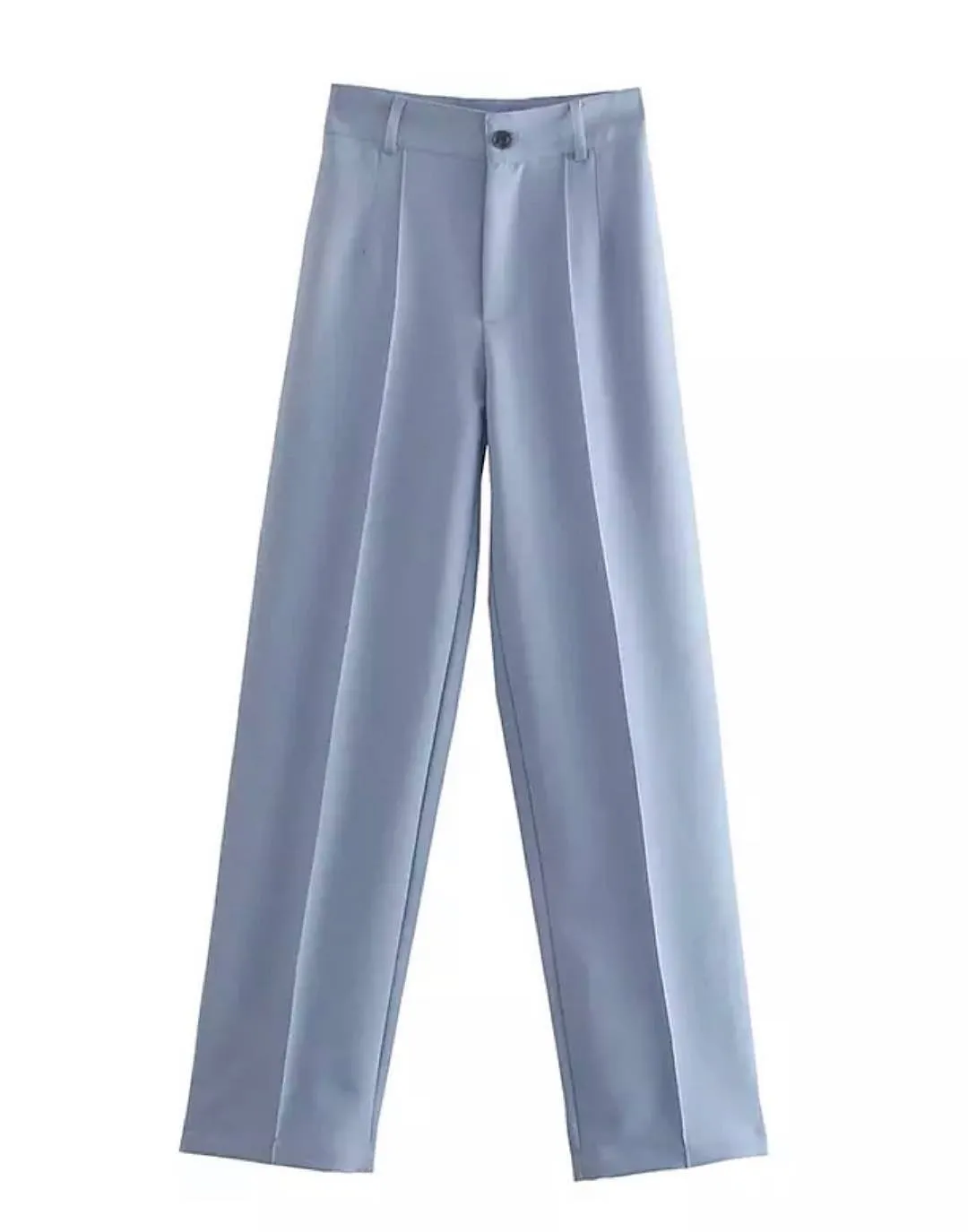 Classic Straight Leg High Waisted Trousers