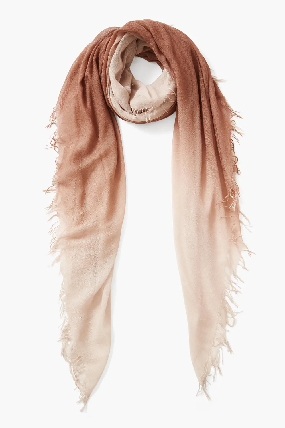 Cognac Cashmere Silk Scarf