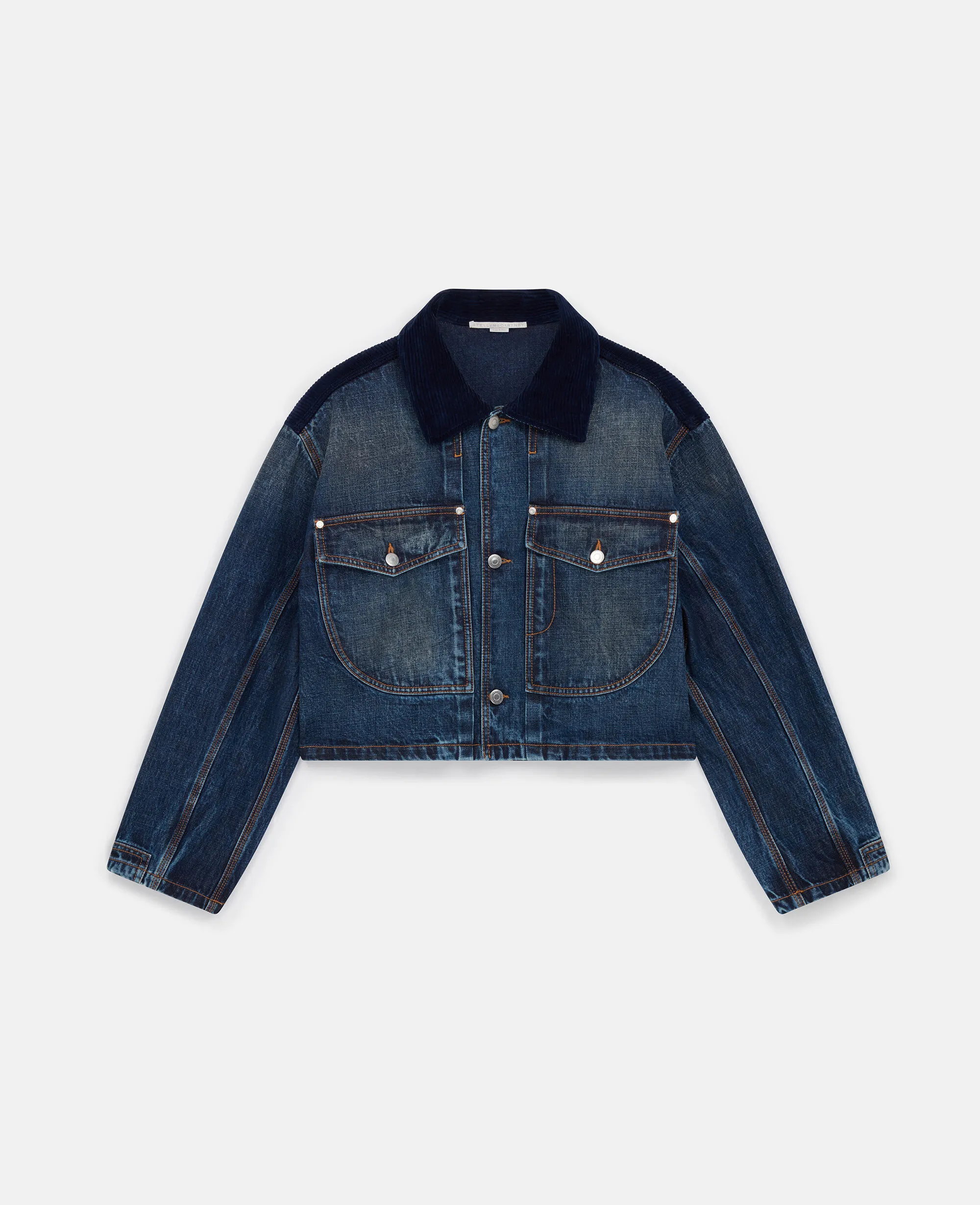 Corduroy Collar Denim Jacket