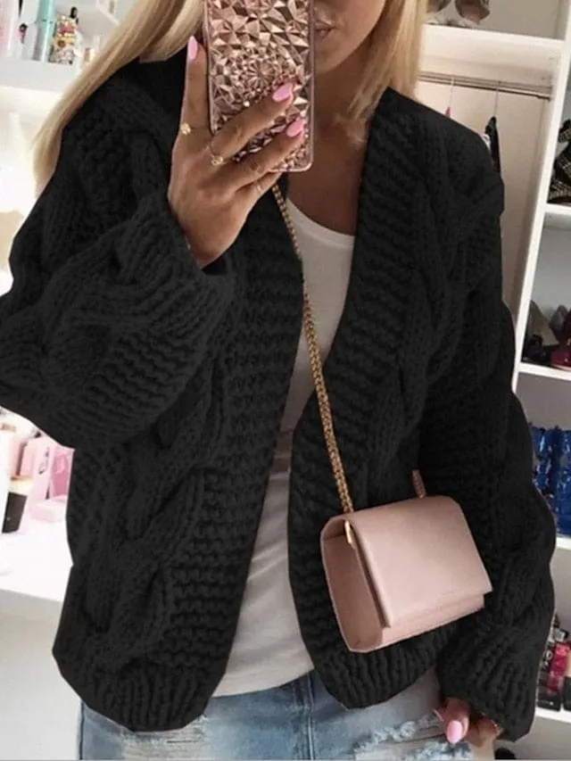 Cozy Hooded Knit Cardigan for Women