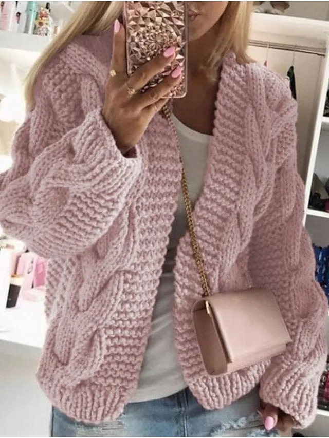 Cozy Hooded Knit Cardigan for Women