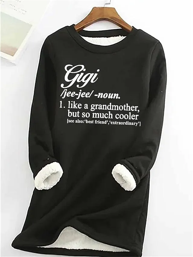 Cozy Sherpa Fleece Lined Sweatshirt Pullover for Women's Fall & Winter Casual Fashion