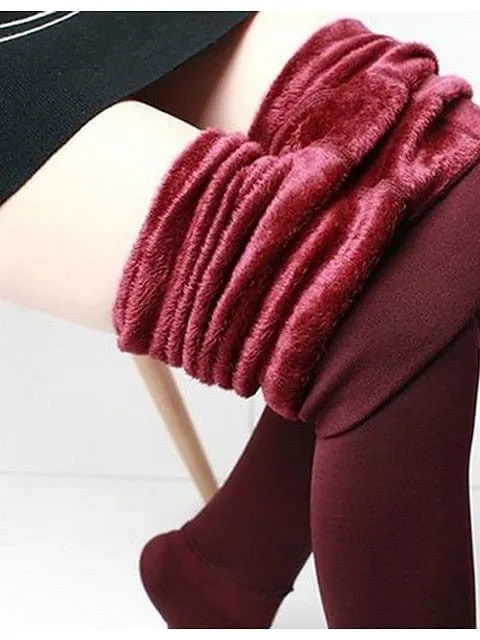 Cozy Women's Fleece Lined Leggings for Fall and Winter