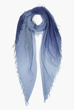 Crown Blue Tempest Cashmere Silk Scarf