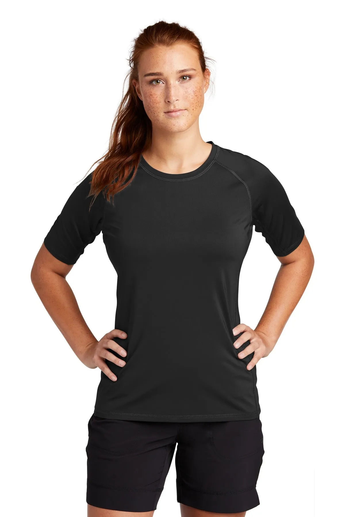 Custom Embroidered - Sport-Tek  Ladies Rashguard Tee. LST470