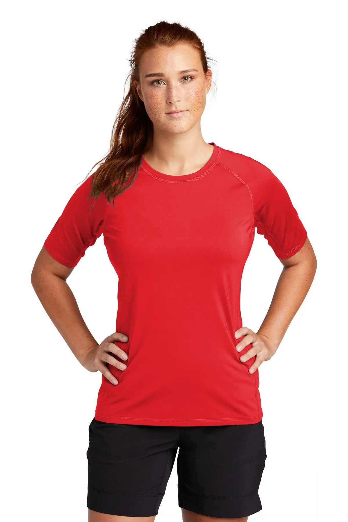 Custom Embroidered - Sport-Tek  Ladies Rashguard Tee. LST470