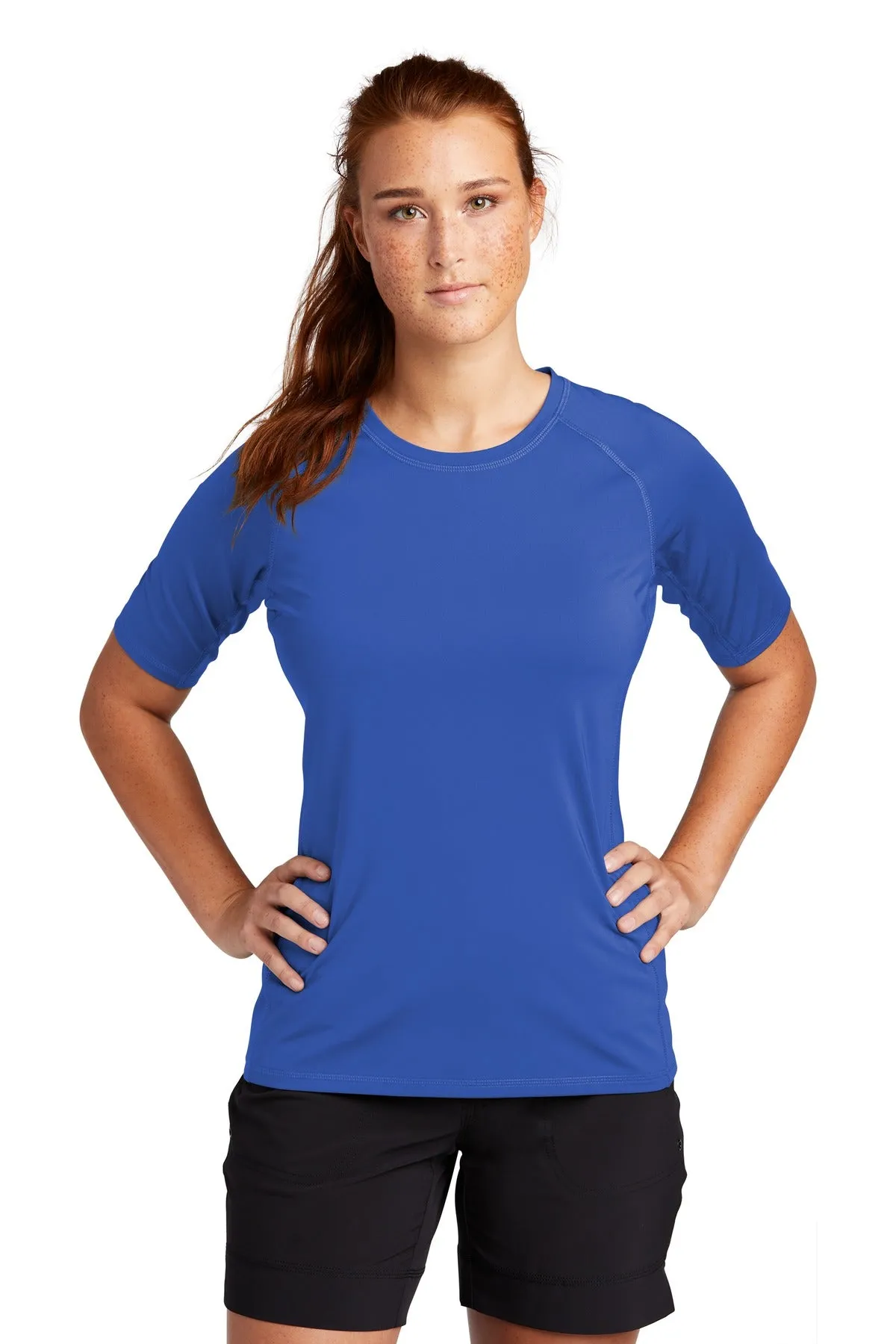 Custom Embroidered - Sport-Tek  Ladies Rashguard Tee. LST470