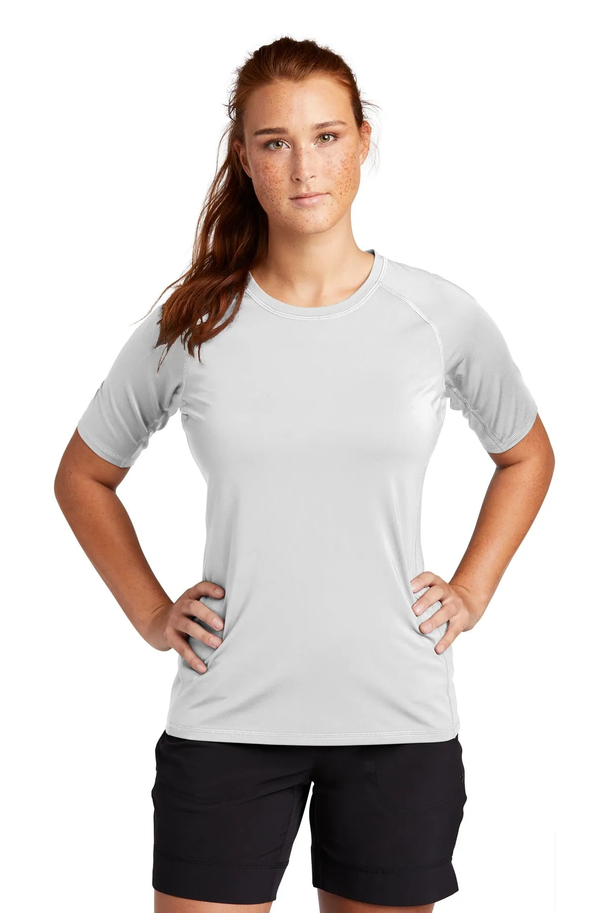 Custom Embroidered - Sport-Tek  Ladies Rashguard Tee. LST470