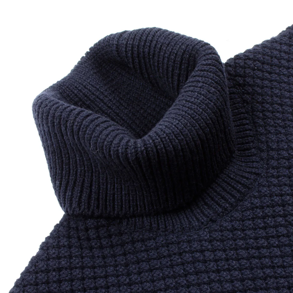 De Bonne Facture - Navy Turtleneck Knit