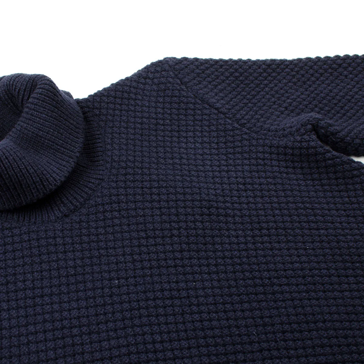 De Bonne Facture - Navy Turtleneck Knit