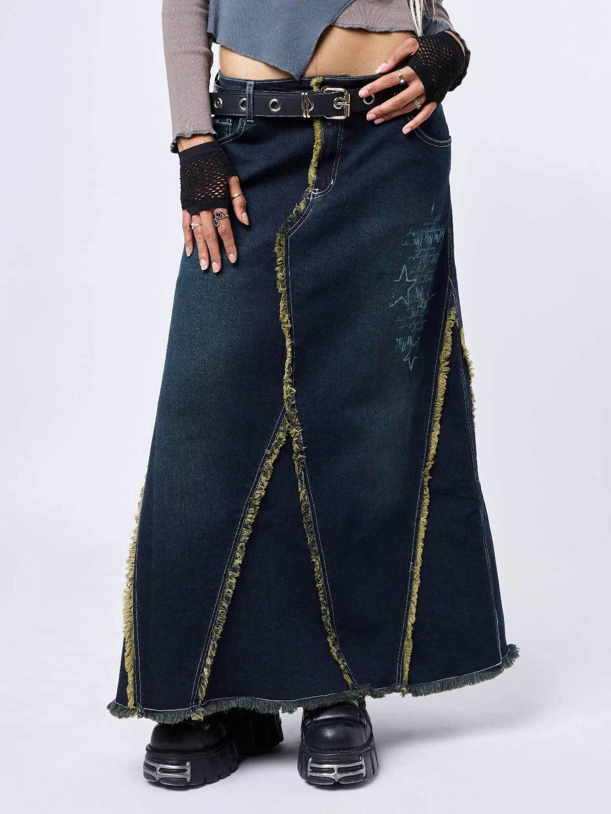 Denim Maxi Skirt - Alexis Collection