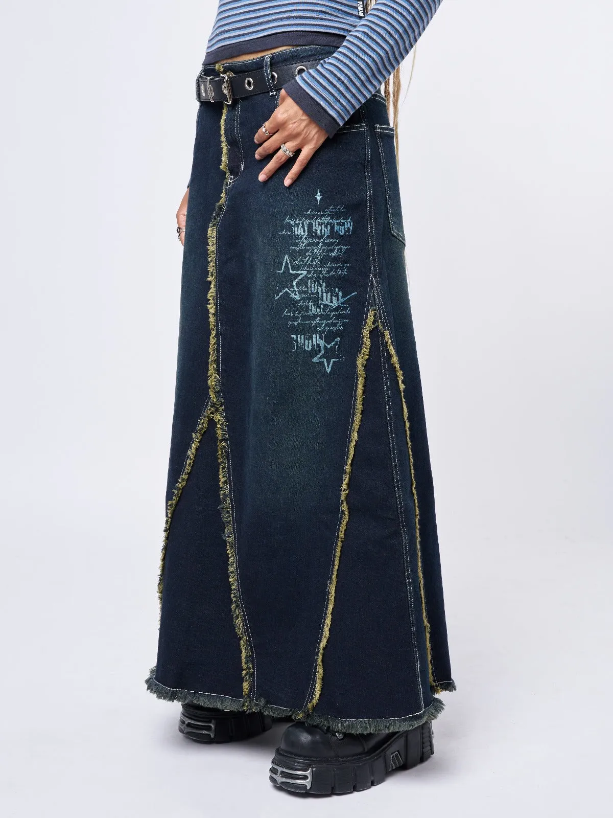 Denim Maxi Skirt - Alexis Collection