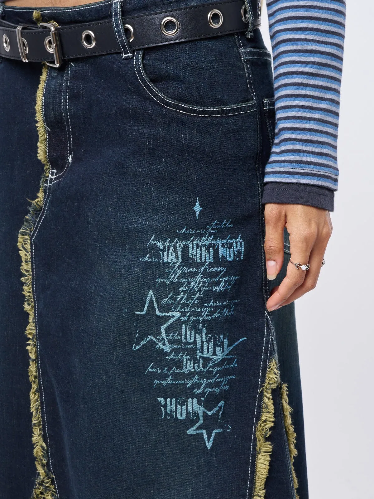 Denim Maxi Skirt - Alexis Collection