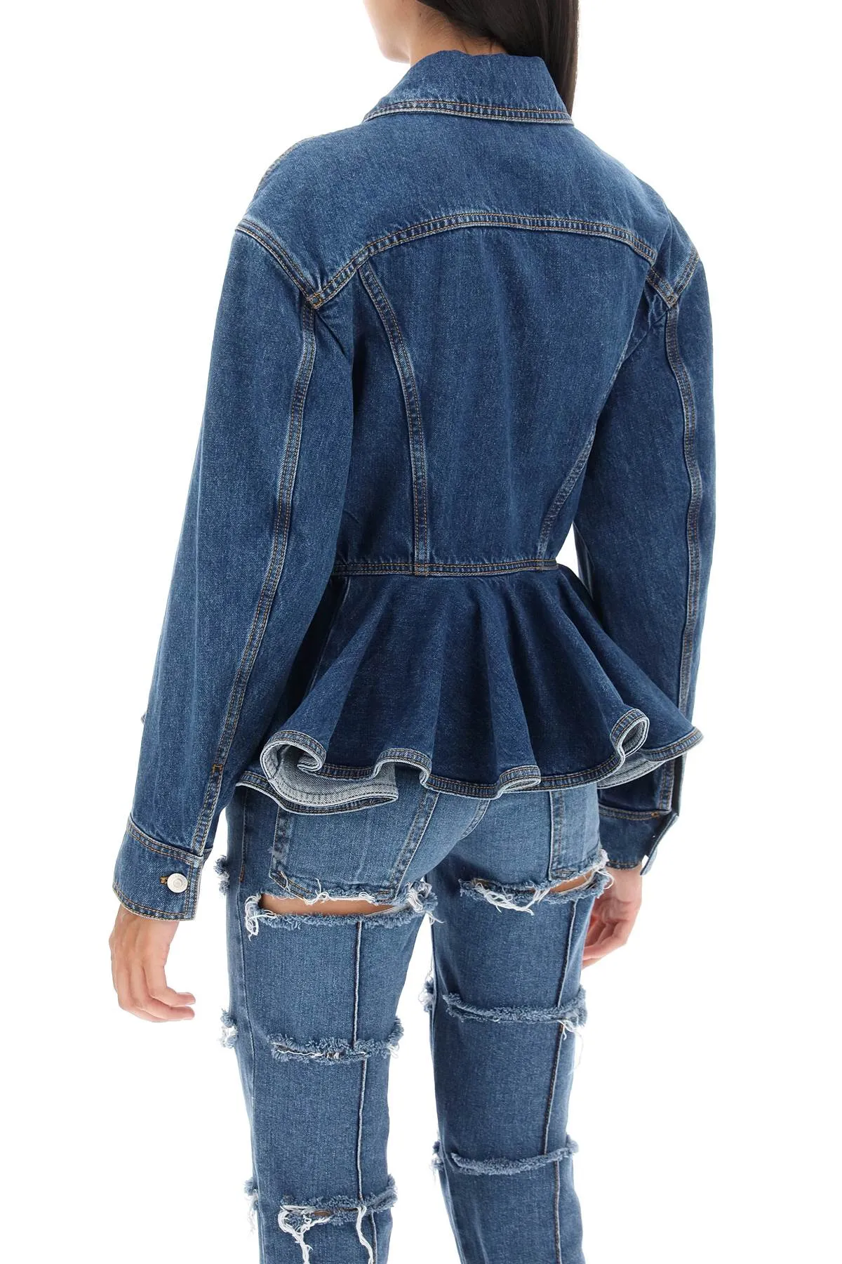 Denim Peplum Jacket