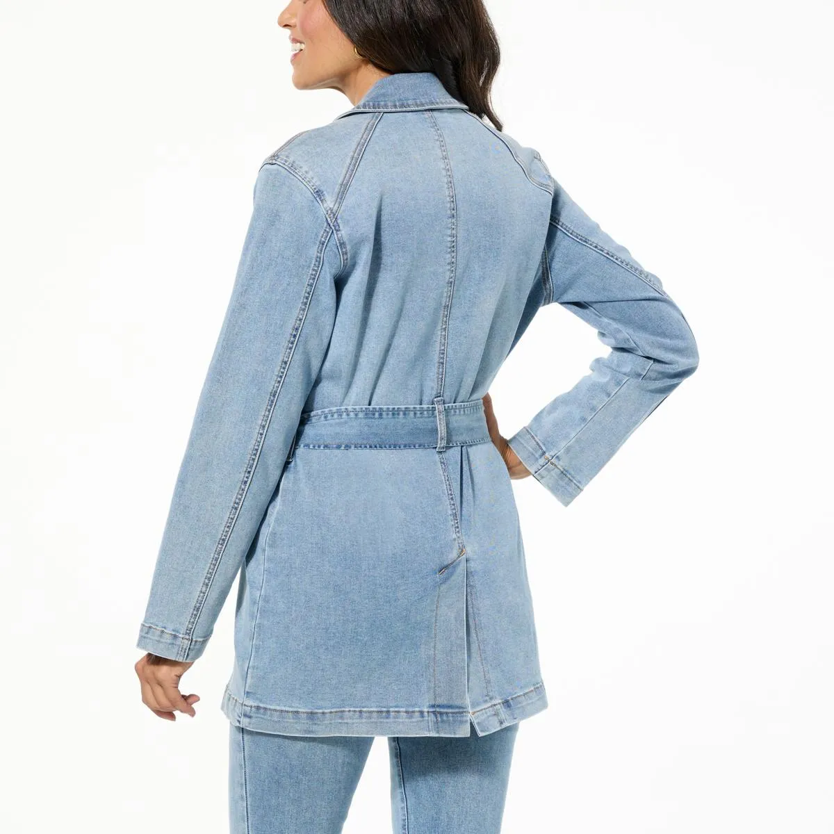      DG2 by Diane Gilman New Classic Stretch Denim City Jacket     