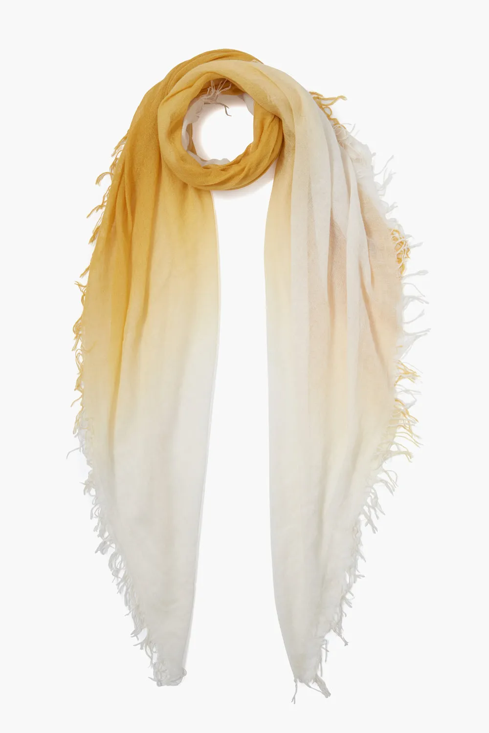 Dip-Dyed Cashmere Silk Scarf