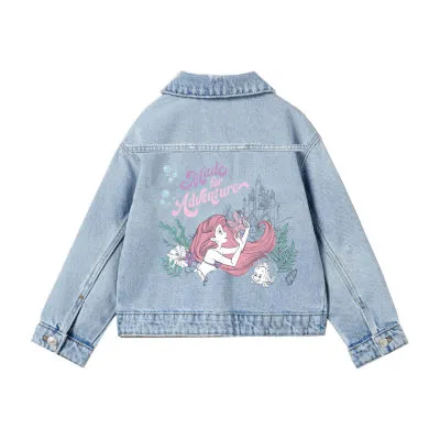 Disney Collection Little & Big Girls Denim The Little Mermaid Ariel Lightweight Jacket