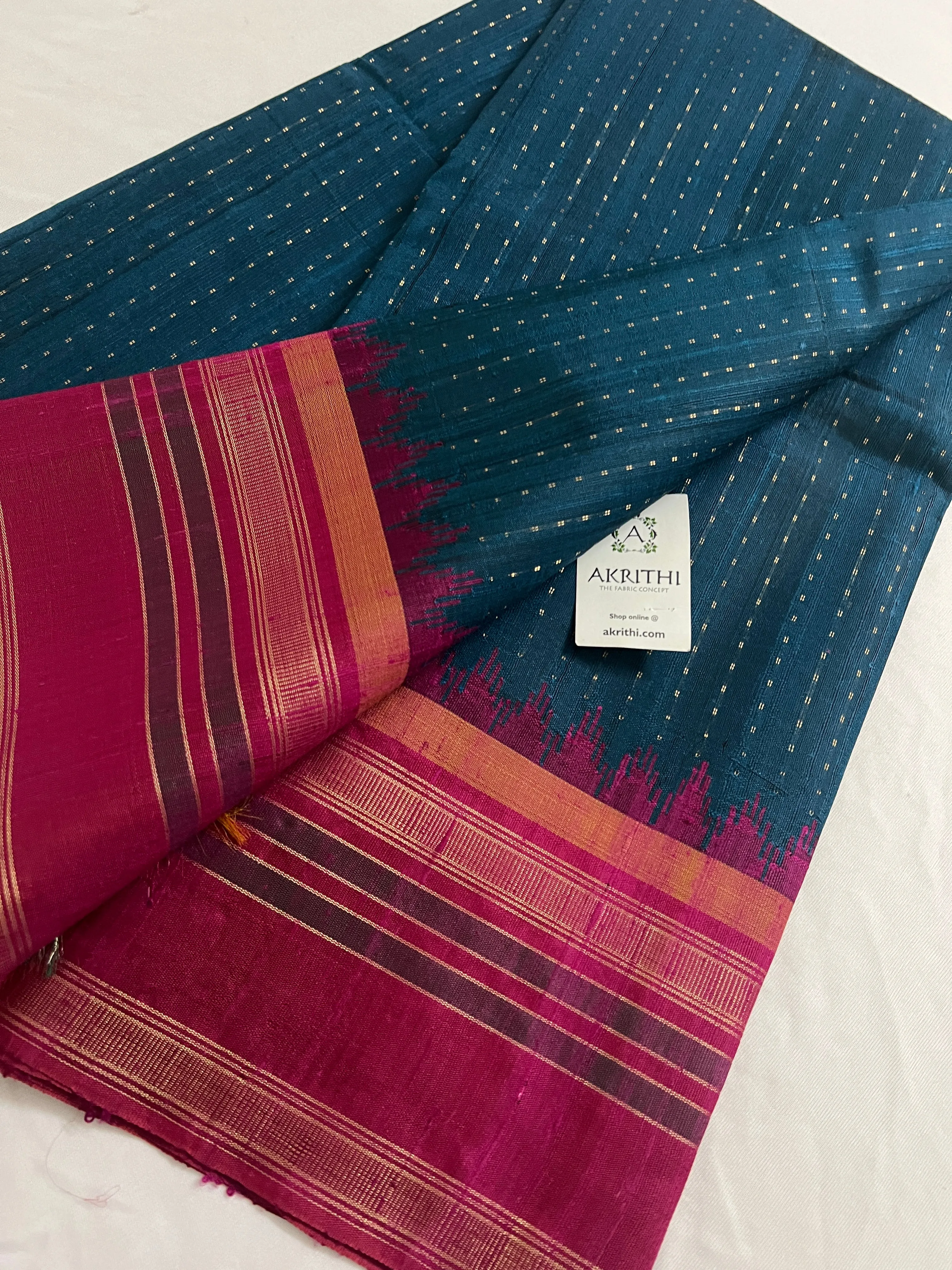 Dupion silk saree