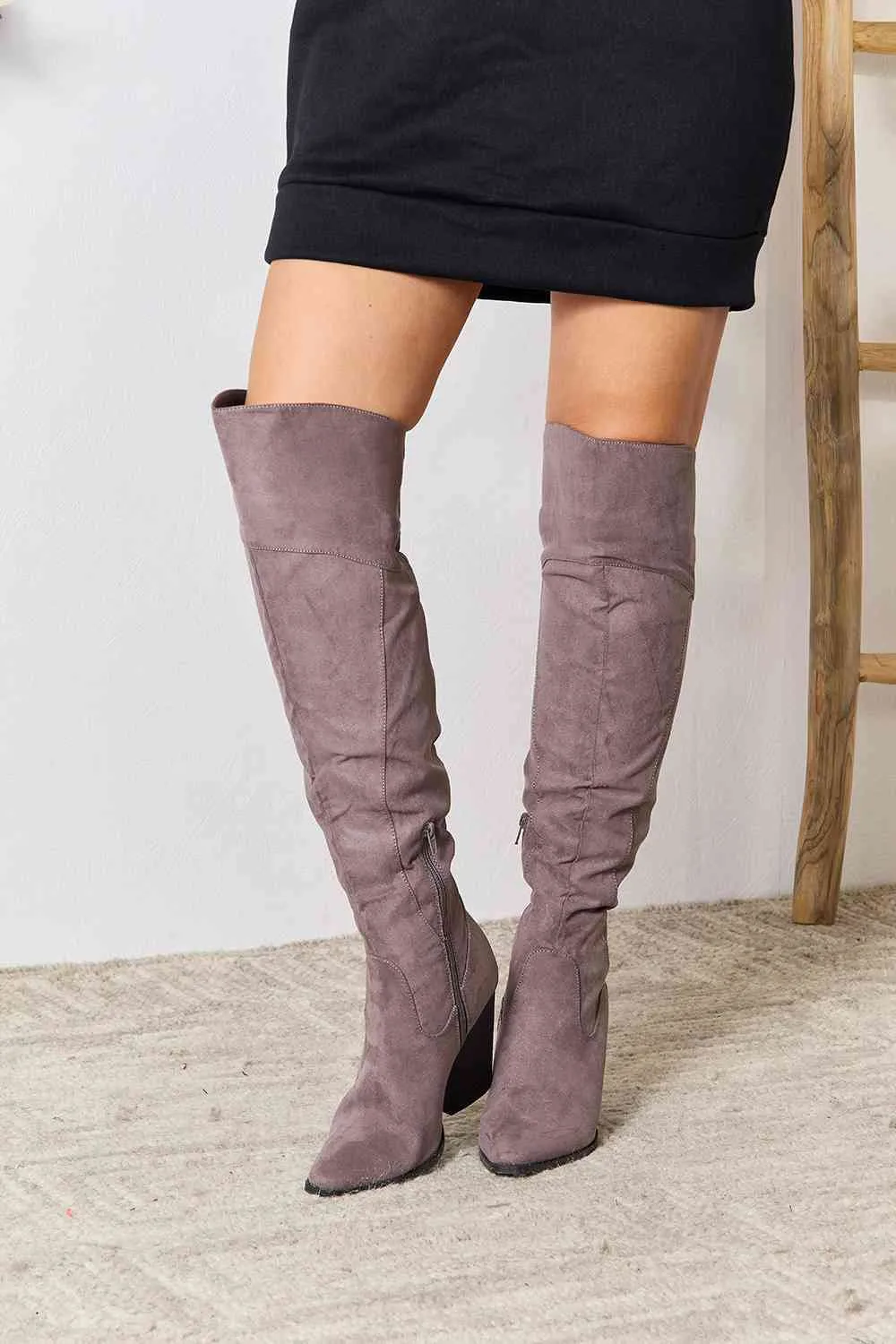 East Lion Corporation Block Heel Knee High Boots