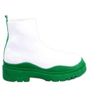 Elastic ankle boots Withers WHITE/GREEN