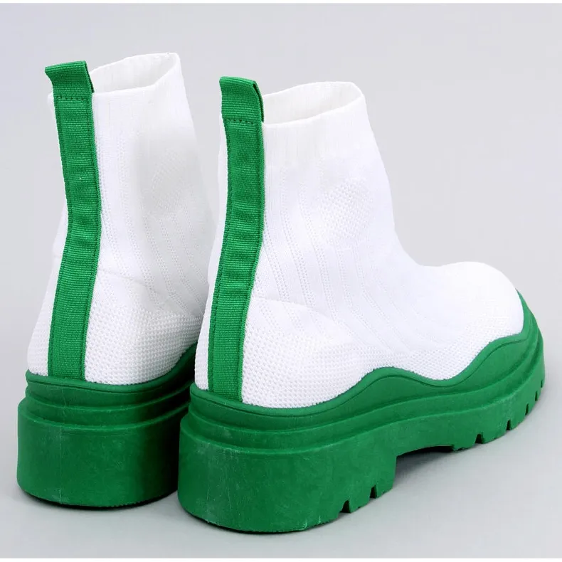 Elastic ankle boots Withers WHITE/GREEN