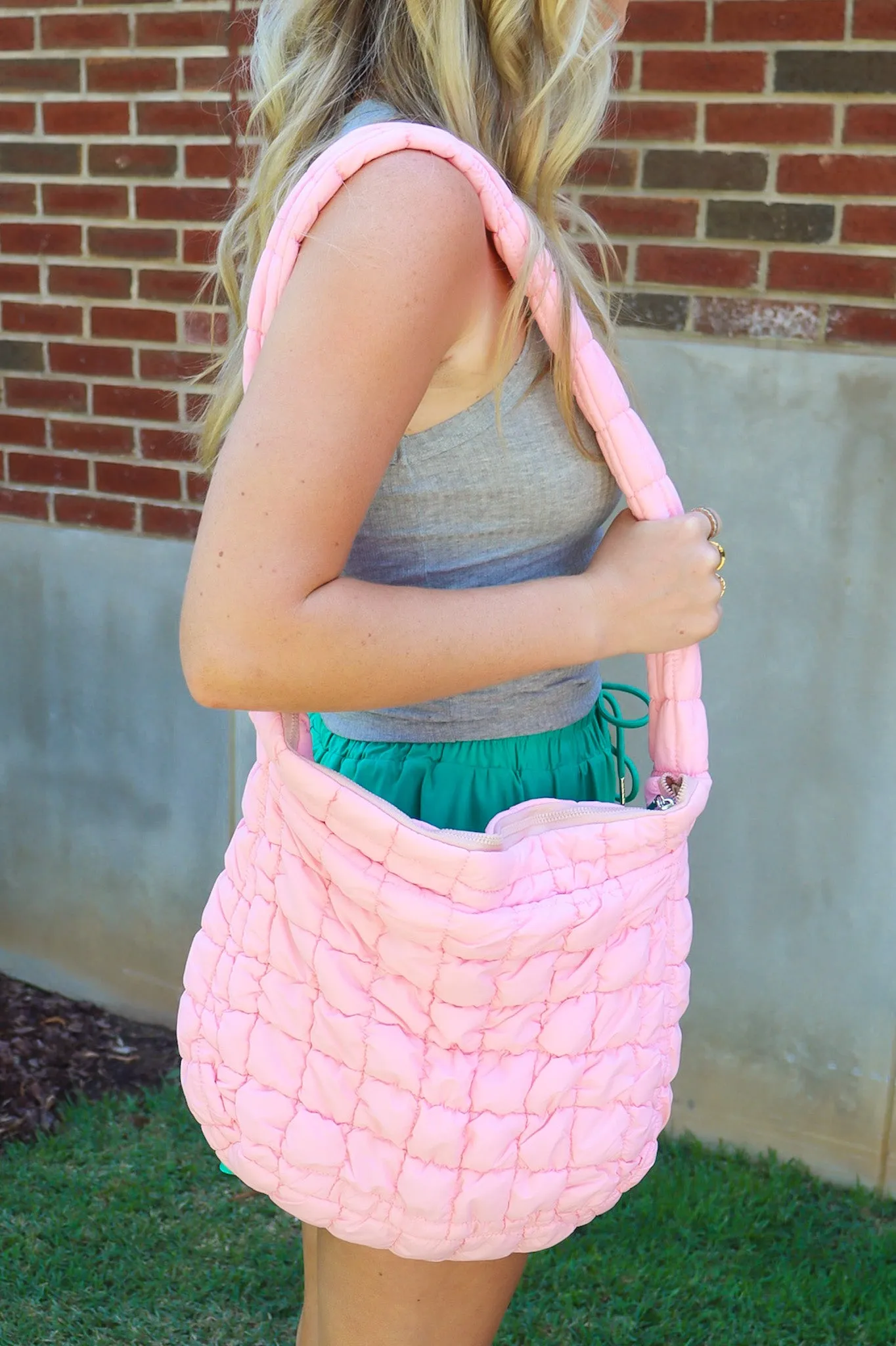 Emeline Puffer Quilted Carryall Bag - Restocked