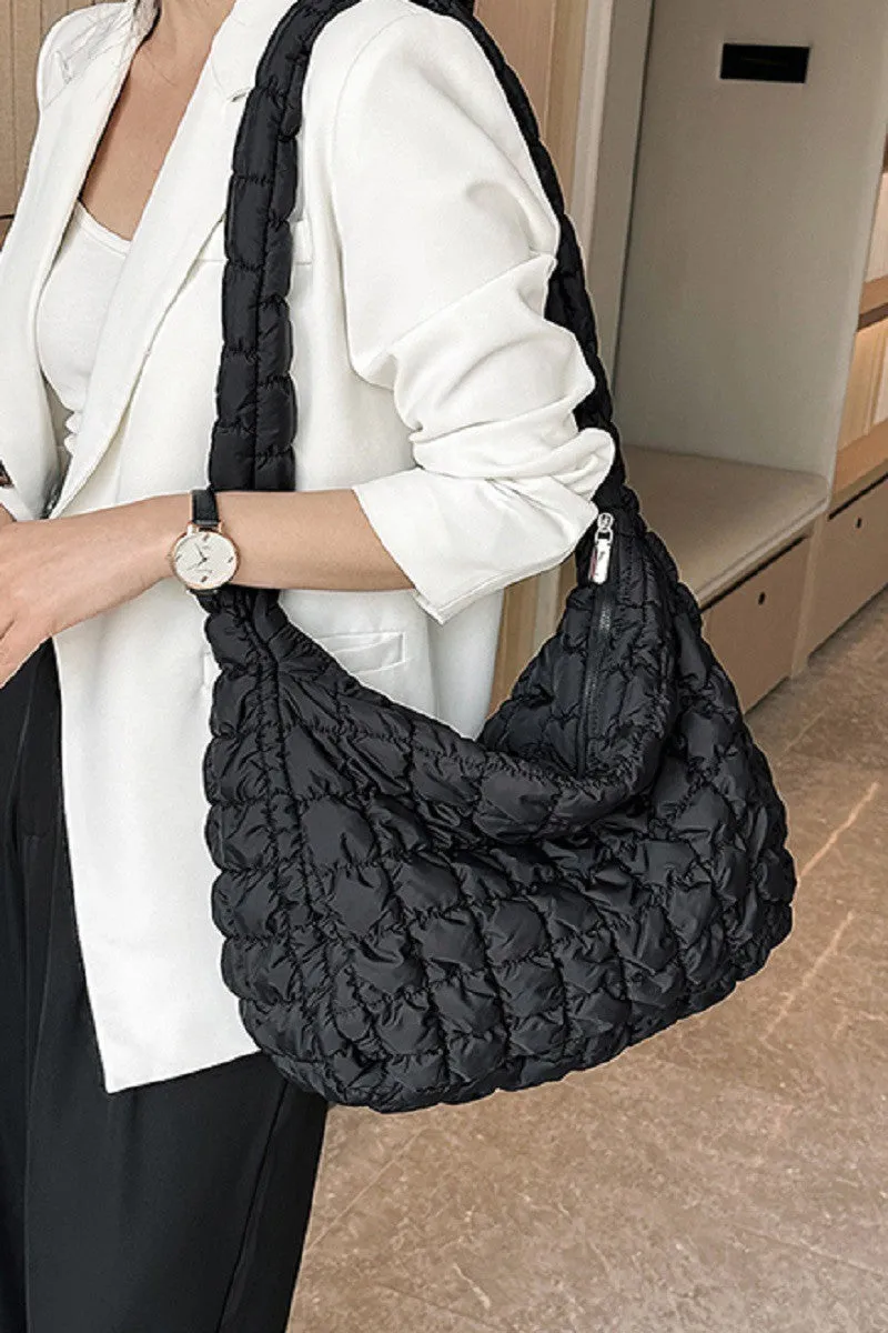 Emeline Puffer Quilted Carryall Bag - Restocked