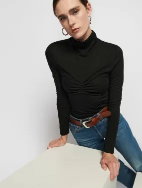 Eris Black Turtleneck - Jet Black