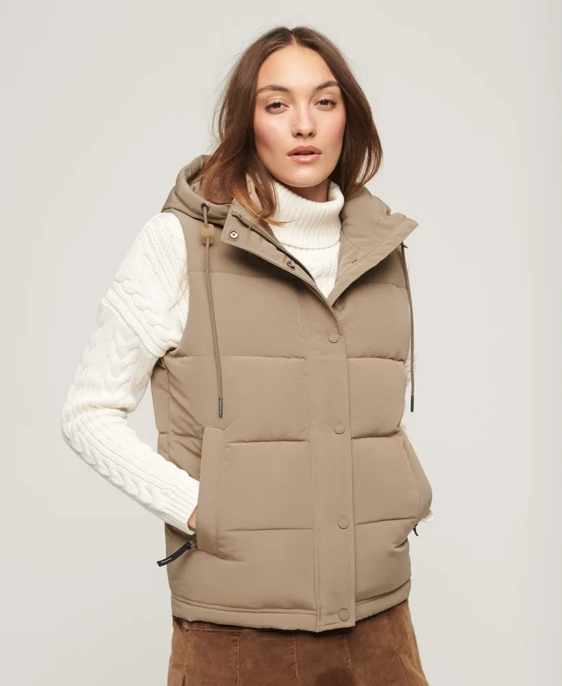 Everest Puffer Vest - Fossil Brown