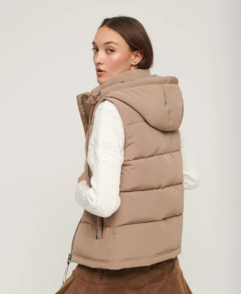 Everest Puffer Vest - Fossil Brown