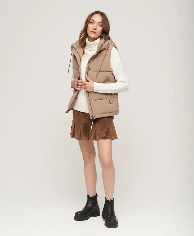 Everest Puffer Vest - Fossil Brown