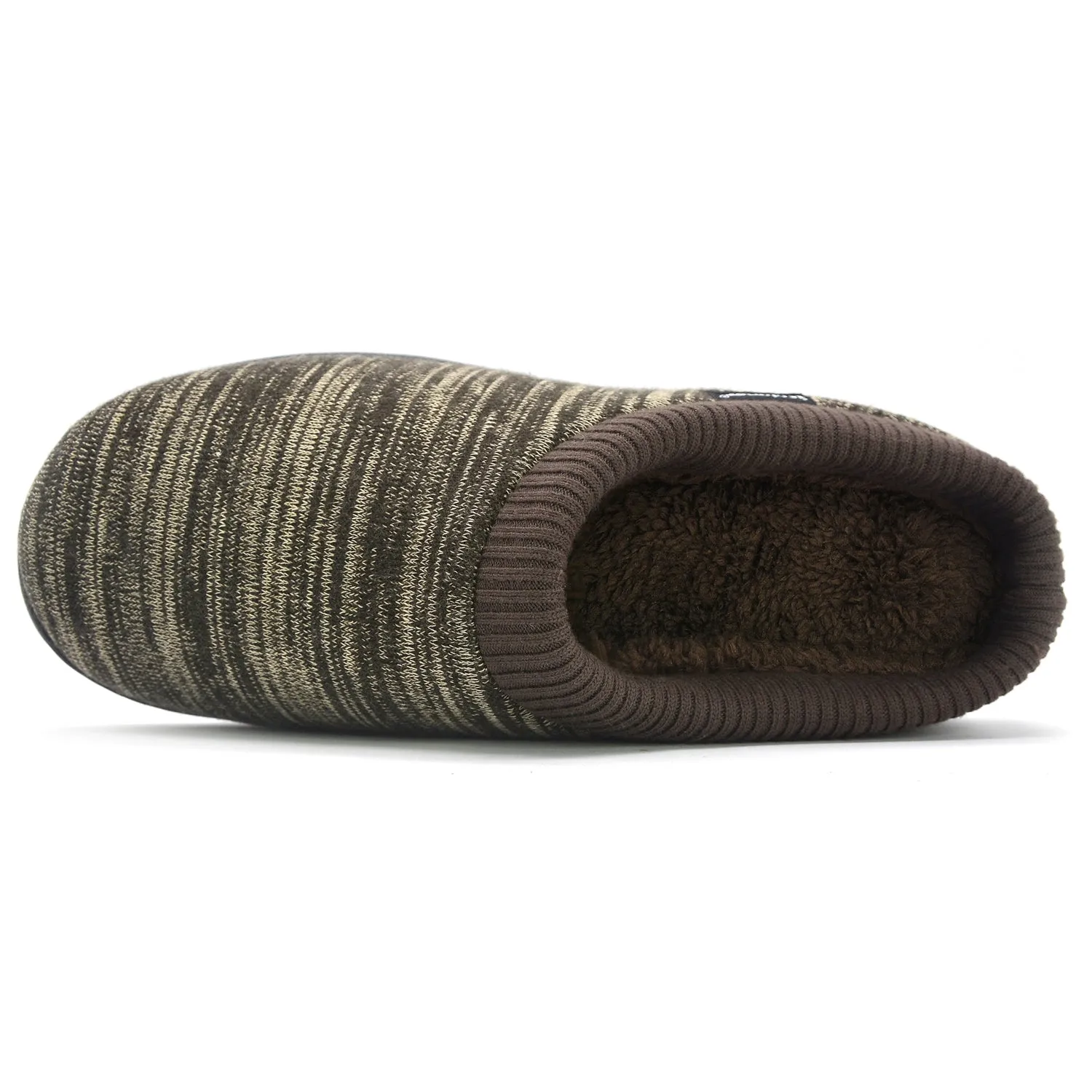 Faux Fur Lined Men's Hoodback Slipper