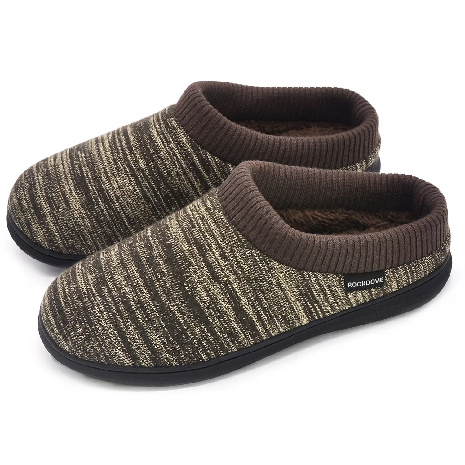 Faux Fur Lined Men's Hoodback Slipper