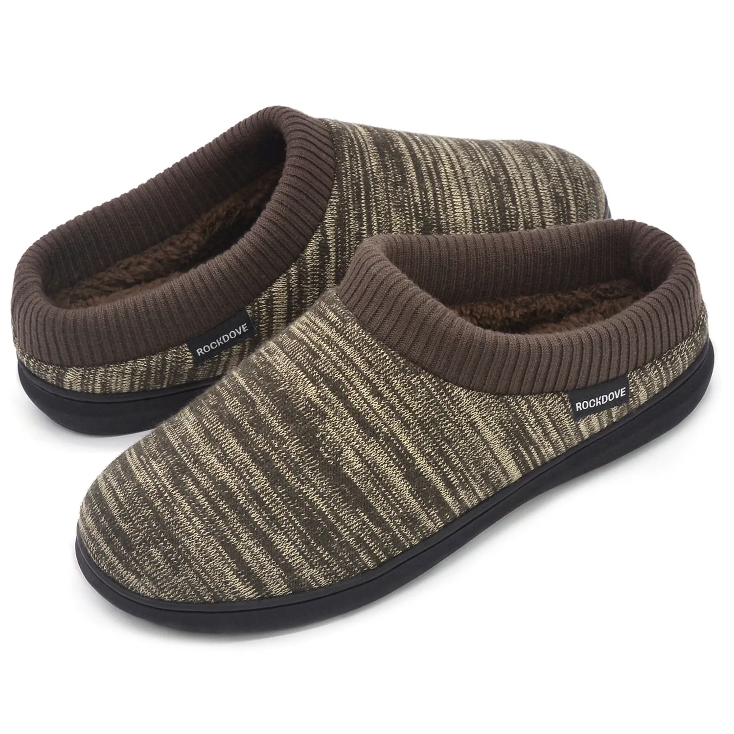 Faux Fur Lined Men's Hoodback Slipper