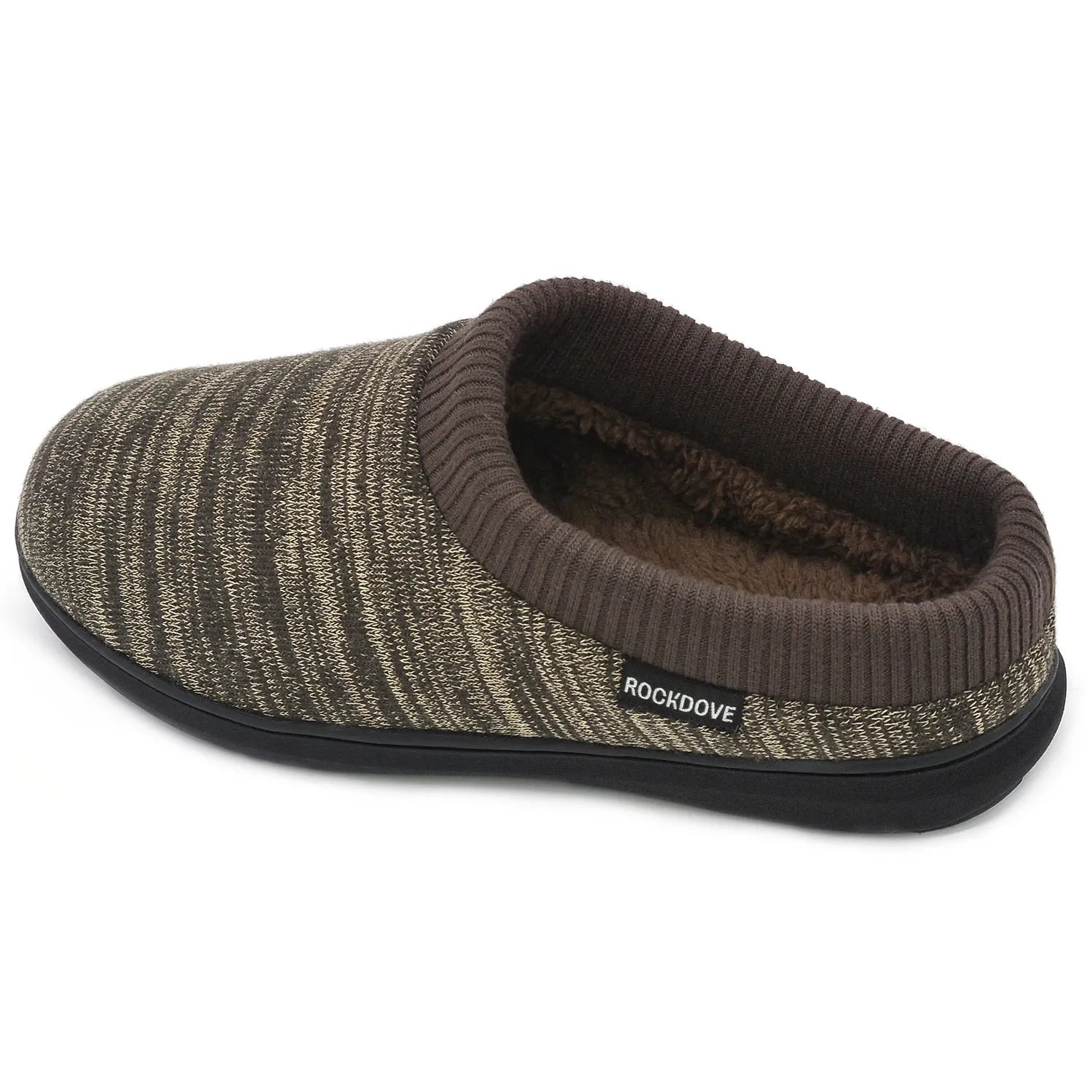 Faux Fur Lined Men's Hoodback Slipper