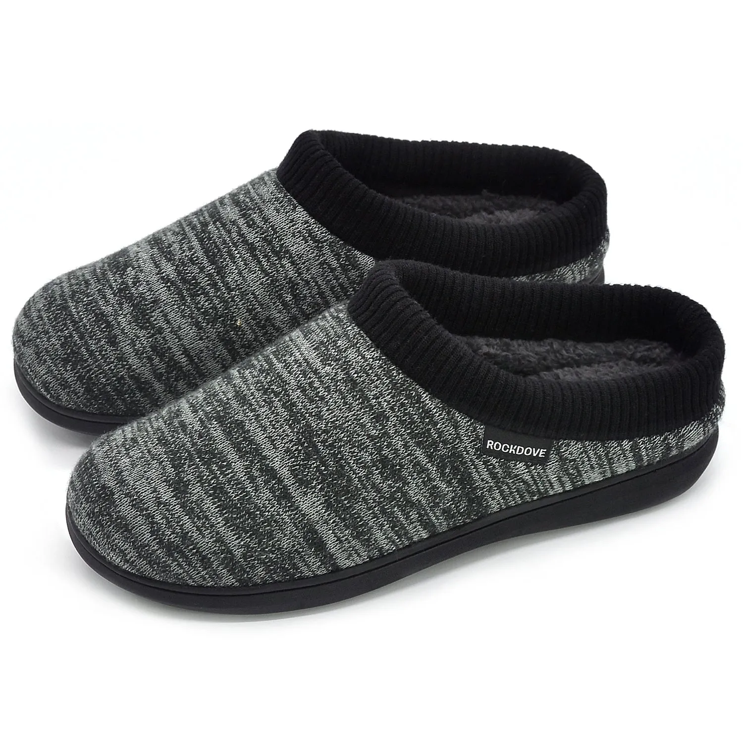 Faux Fur Lined Men's Hoodback Slipper