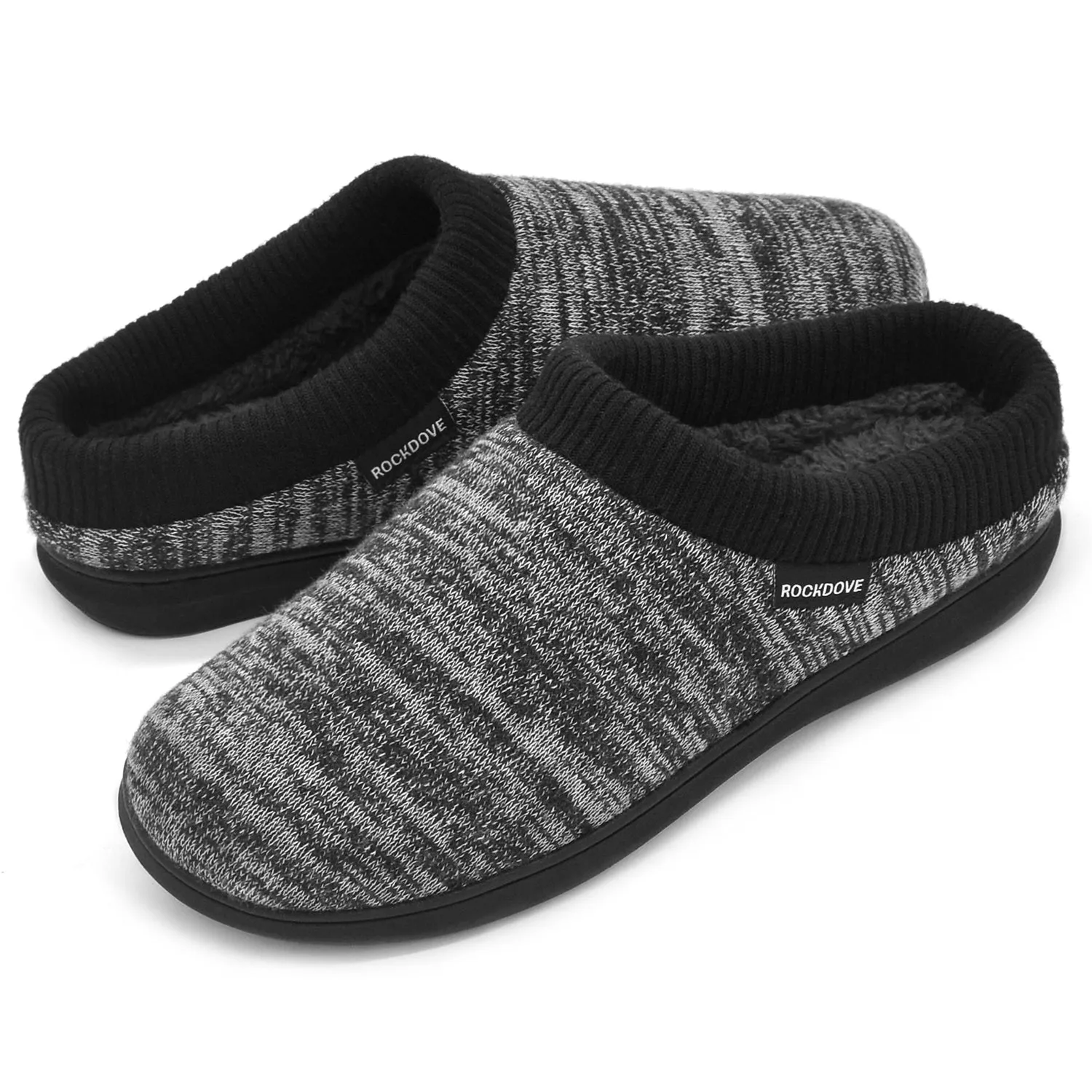 Faux Fur Lined Men's Hoodback Slipper