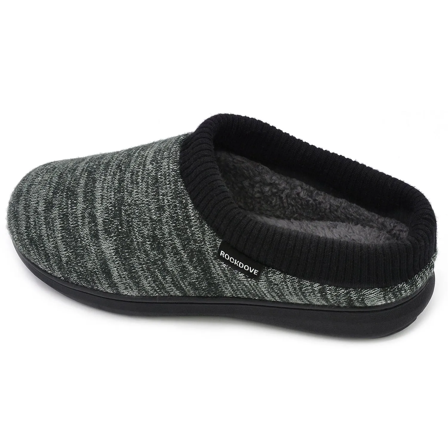 Faux Fur Lined Men's Hoodback Slipper