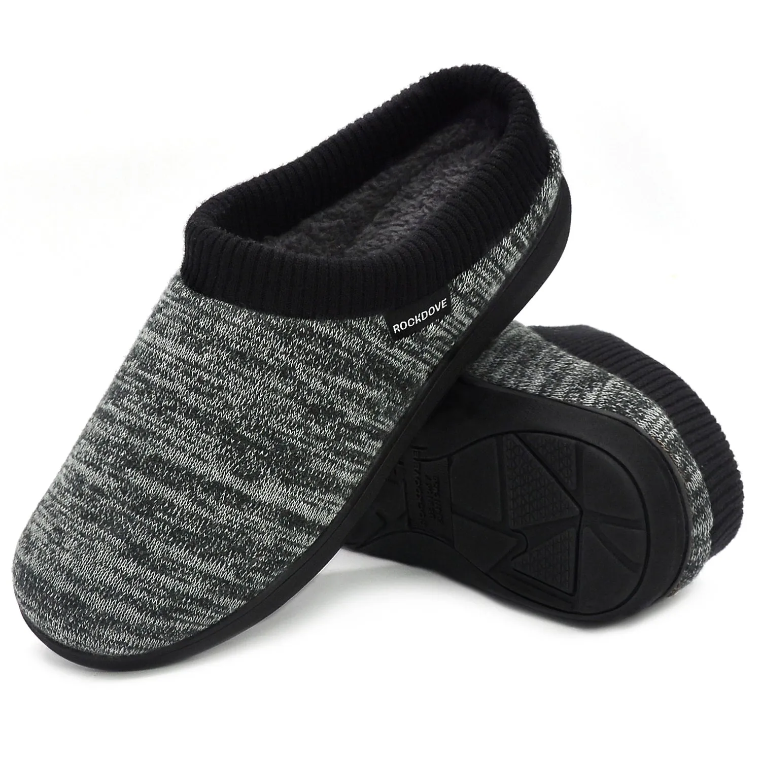 Faux Fur Lined Men's Hoodback Slipper