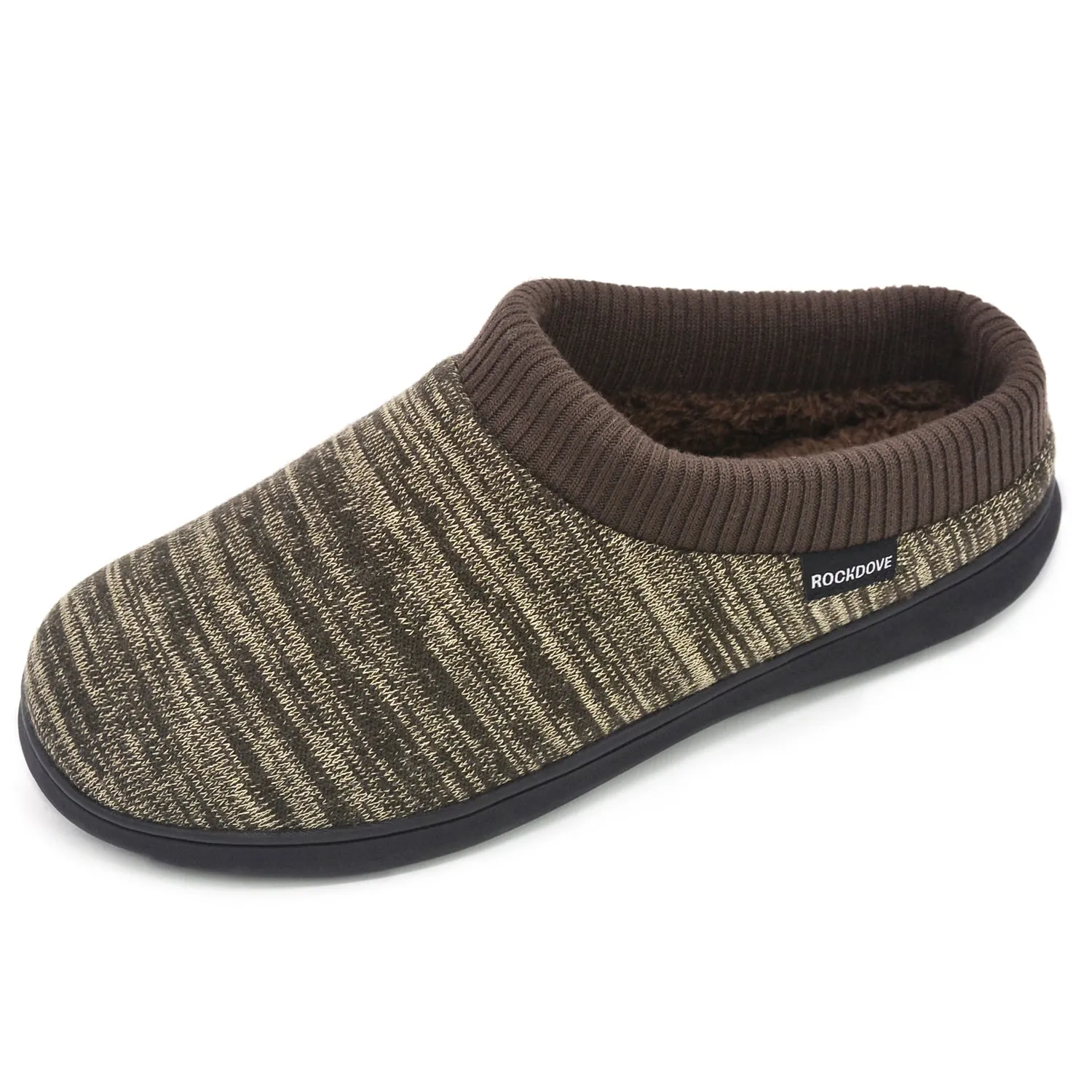 Faux Fur Lined Men's Hoodback Slipper