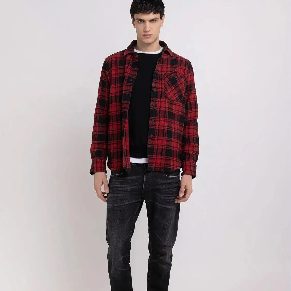 Flannel Check Shirt by Replay - Cotton Material