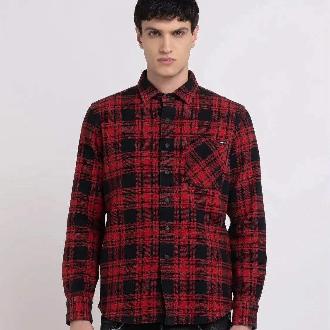 Flannel Check Shirt by Replay - Cotton Material