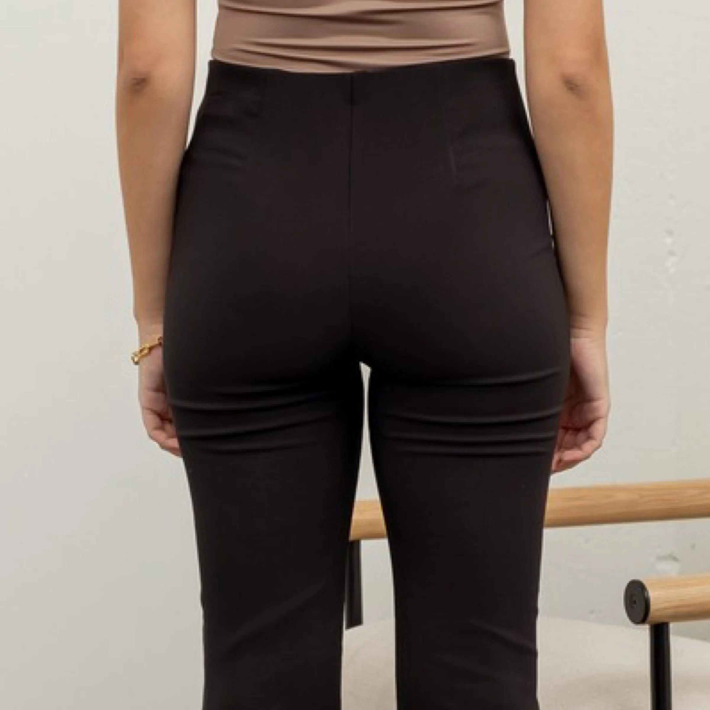 Flared High Rise Trousers