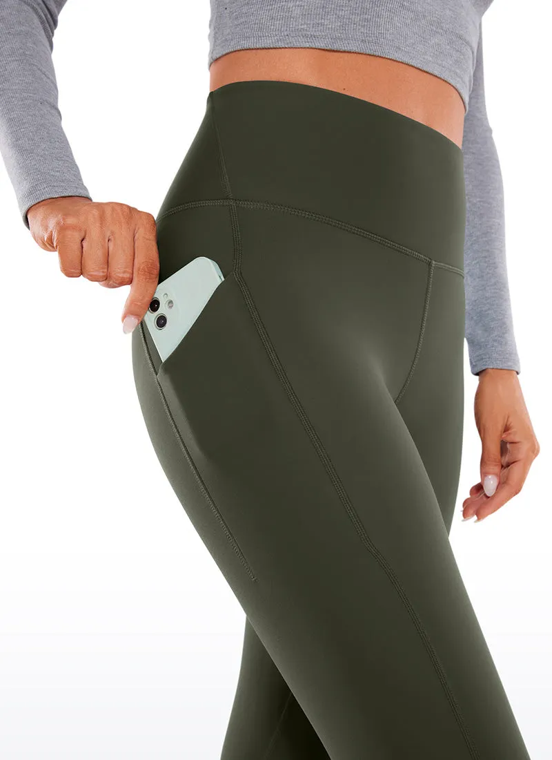 Fleece-lined leggings with soft pockets, 26.5-inch.