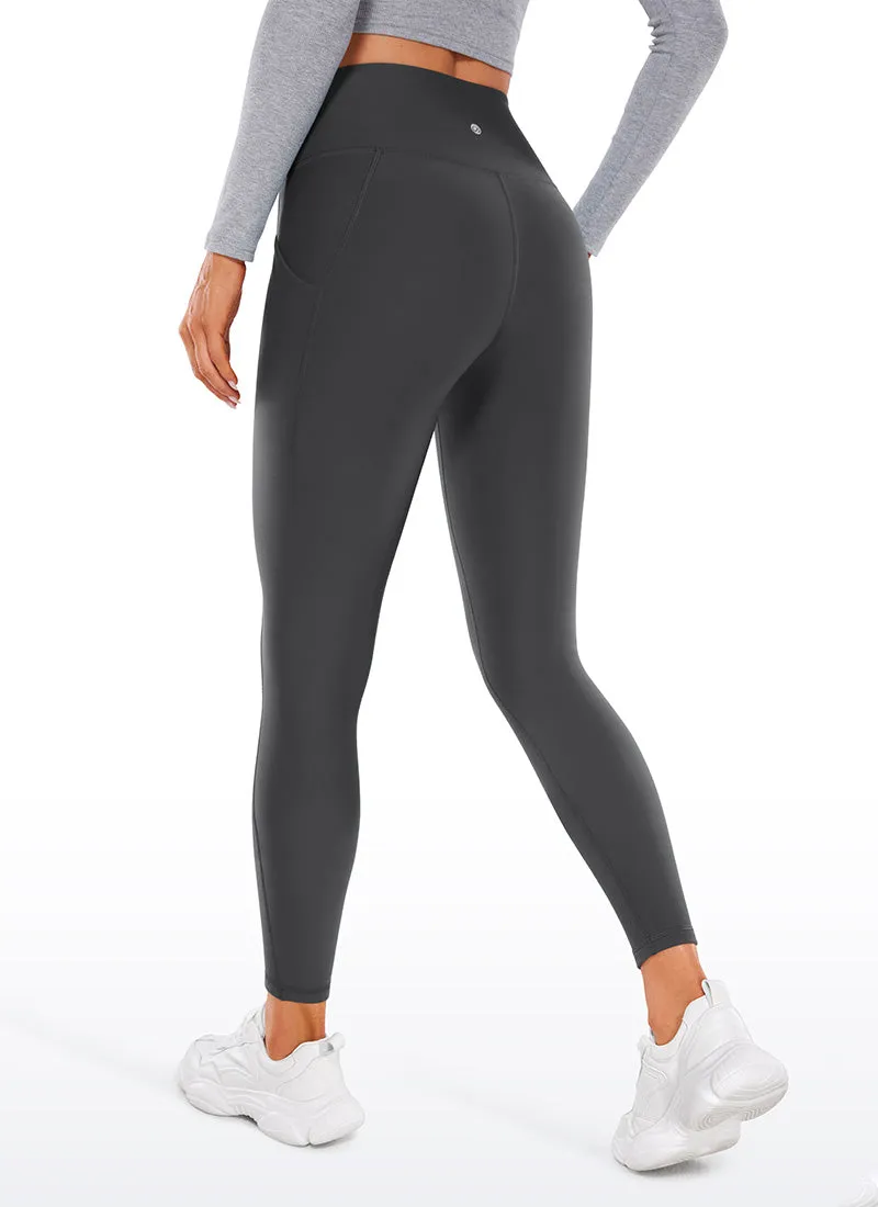 Fleece-lined leggings with soft pockets, 26.5-inch.