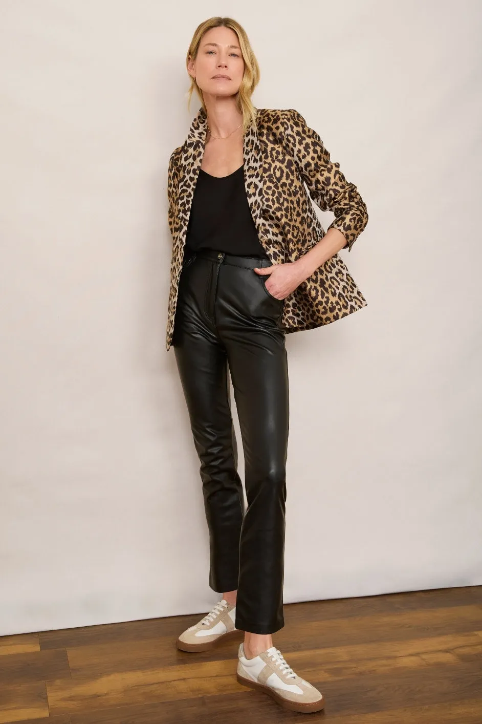 Florence Blazer - Leopard Jacquard